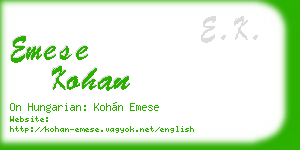 emese kohan business card